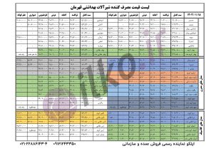 لیست قیمت قهرمان مهر 1404