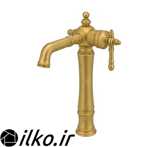 نگین طلایی مات روشویی پایه بلند ایلکو
